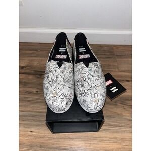 Toms X Marvel Women Classic Shoes Limited Edition White W8.5 Brand New Slip On